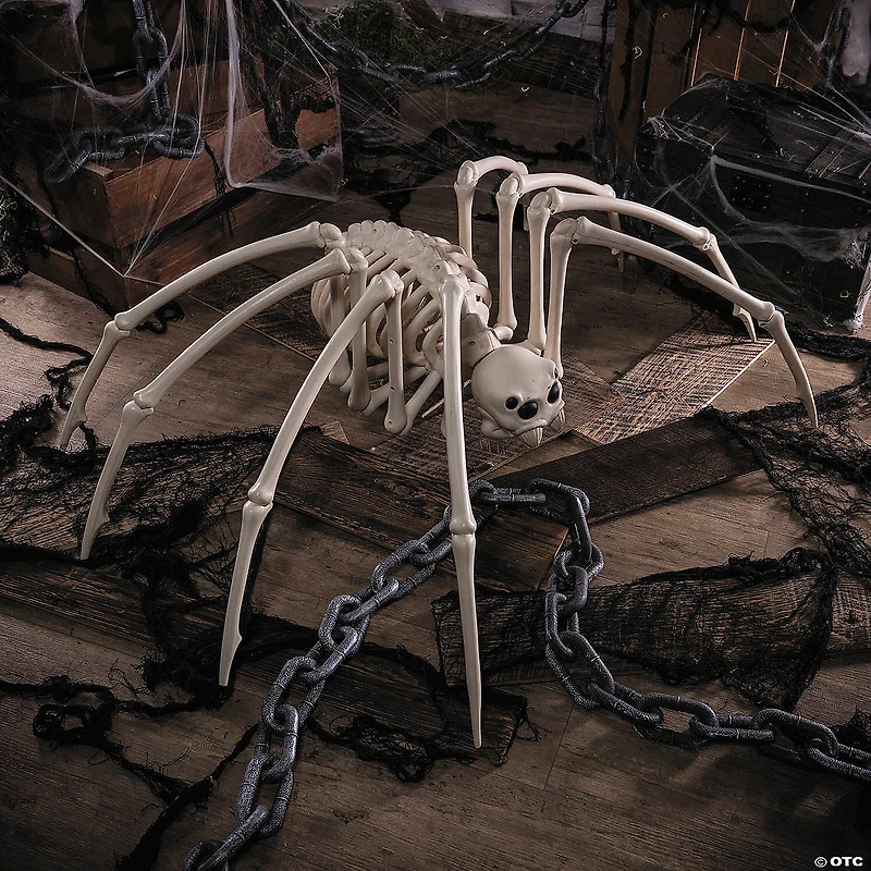 40" Creepy Spider Skeleton Halloween Decoration
