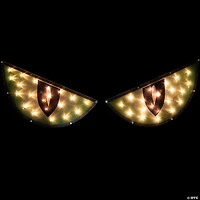 42" Lighted and Black Eyes Halloween Window Silhouette Decoration