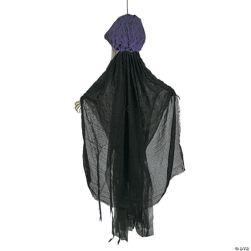 43 1/4" Hanging White-Haired Witch Halloween Decoration