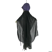 43 1/4" Hanging White-Haired Witch Halloween Decoration