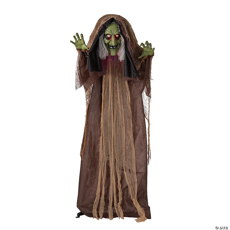 43 1/4" x 57" Light-Up Standing Hunchback Witch Halloween Decoration