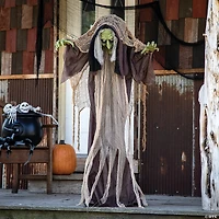 43 1/4" x 57" Light-Up Standing Hunchback Witch Halloween Decoration