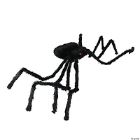 44" Pre-Lit Black Spider with Red Eyes Halloween Decoration