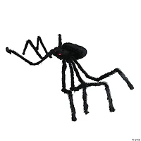 44" Pre-Lit Black Spider with Red Eyes Halloween Decoration