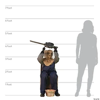 45" Seated Animated Chainsaw Greeter Prop