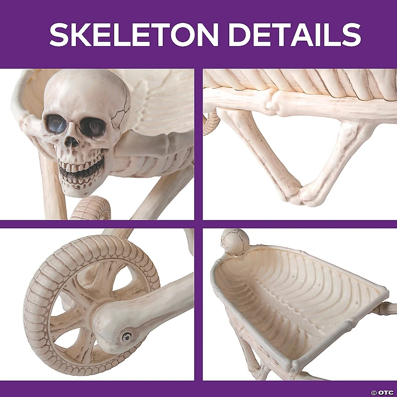48 3/4" Skeleton Wheelbarrow Halloween Decoration
