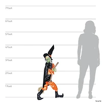 48" Hanging Leg Kicking Witch With Broom Halloween Decoration