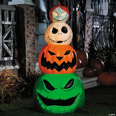 49" Light-Up The Nightmare Before Christmas™ Character Pumpkin Stack Halloween Decoration