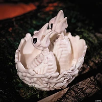 5 1/2" Bone Bird Nest with Baby Bird Skeletons Halloween Decoration