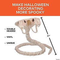 5 1/2" Two-Headed Cobra Snake Skeleton Halloween Decoration