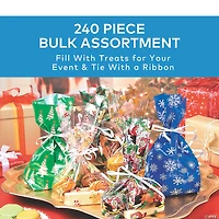 5 1/2" x 11" Mega Bulk 240 Pc. Christmas Cellophane Bag Assortment