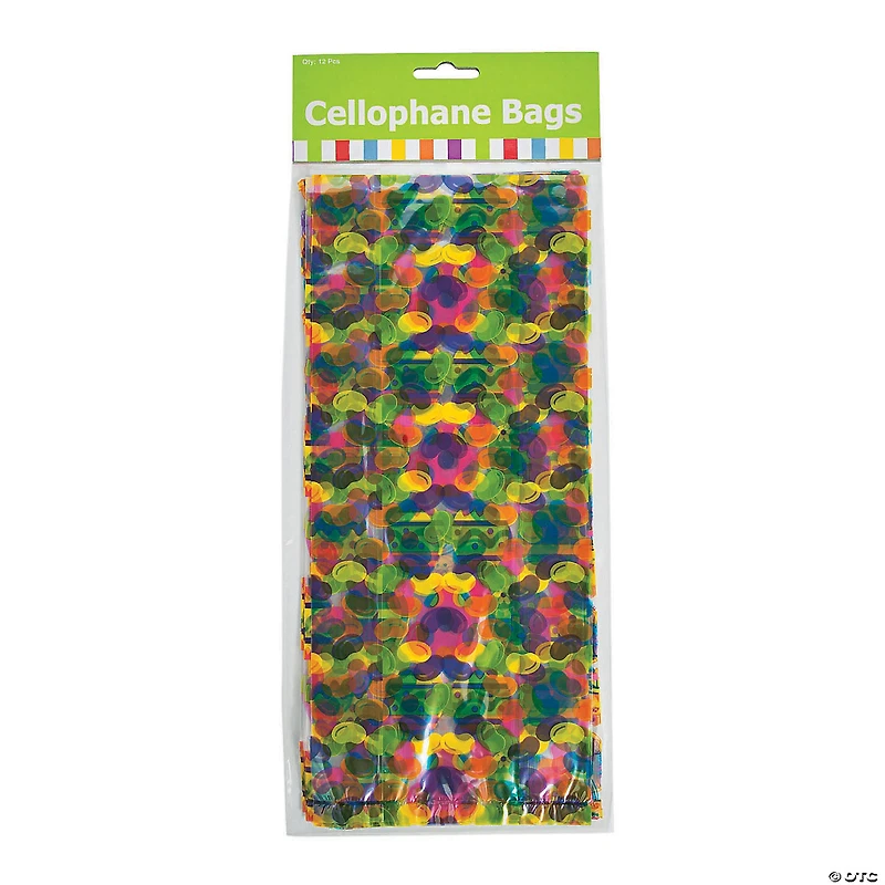 5 1/4" x 11" Easter Print Cellophane Treat Bags - 12 Pc.