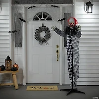 5.5' Animated Standing Clown with Glowing Eyes Halloween Decoration