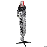 5.5' Animated Standing Clown with Glowing Eyes Halloween Decoration