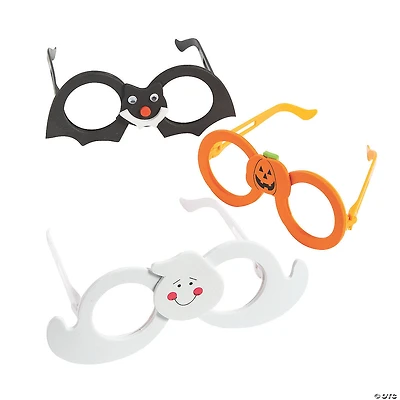 5" - 6 3/4" Goofy Halloween Icon Character Plastic & Foam Glasses