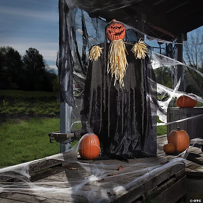 5' 6" Standing Shaking Pumpkin Reaper Halloween Decoration