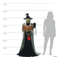 5.7' Animated Spell-Speaking Witch Halloween Decoration