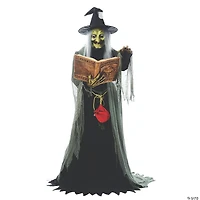 5.7' Animated Spell-Speaking Witch Halloween Decoration