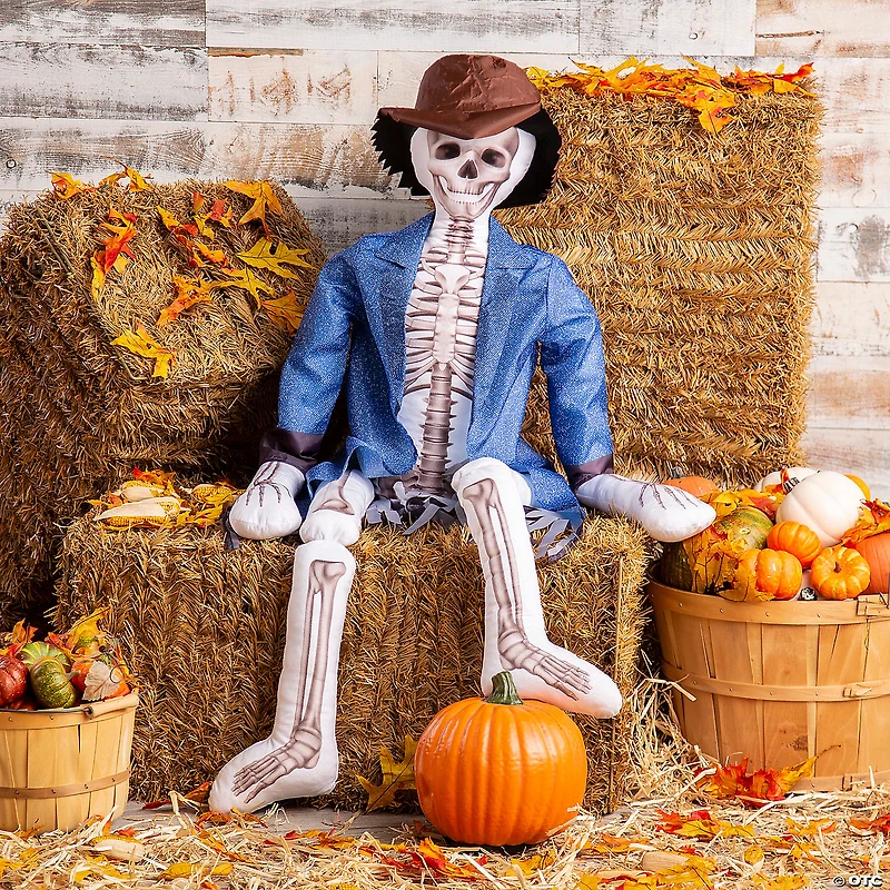 5-Foot Skeleton Plush Scarecrow Outfit Kit - 3 Pc.