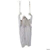 5 Ft. 1/4" Light-Up Life-Size Ghost on a Swing Halloween Decoration