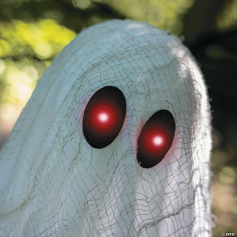 5 Ft. 1/4" Light-Up Life-Size Ghost on a Swing Halloween Decoration