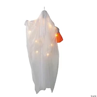 5 Ft. 10 3/4" Hanging Light-Up Ghost with Pumpkin Bag Halloween Decoration