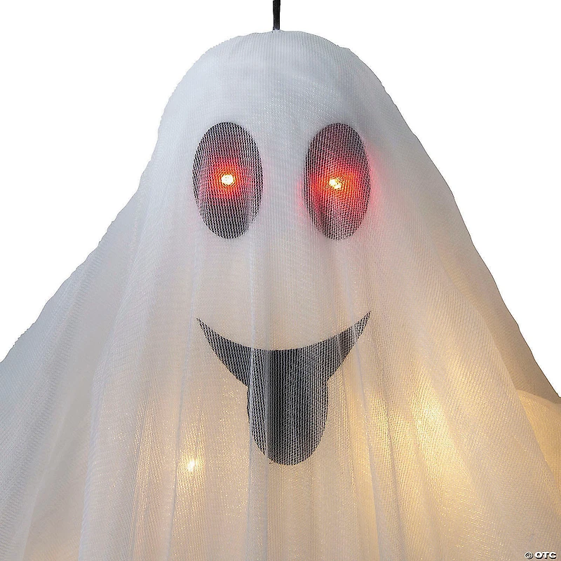 5 Ft. 10 3/4" Hanging Light-Up Ghost with Pumpkin Bag Halloween Decoration