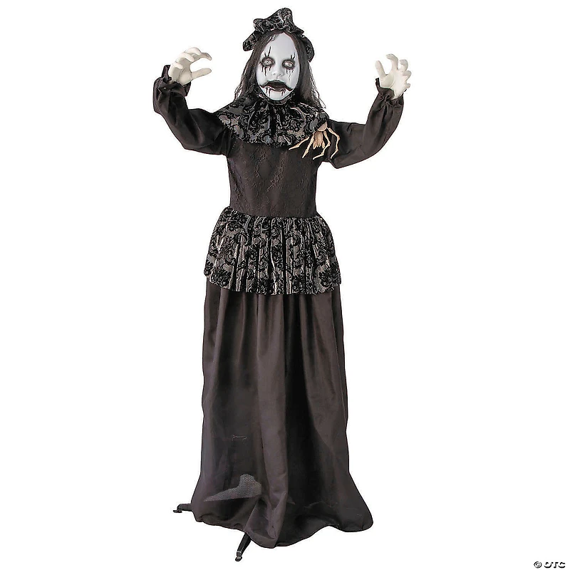 5 Ft. 2 3/4" Animated Standing Gothic Bride Halloween Decoration