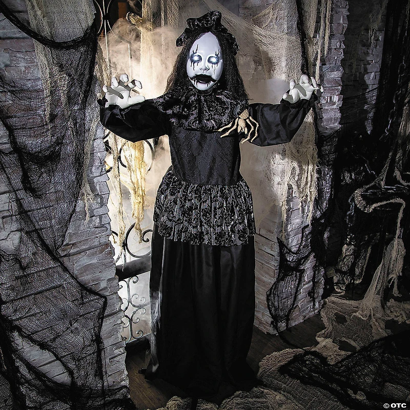 5 Ft. 2 3/4" Animated Standing Gothic Bride Halloween Decoration