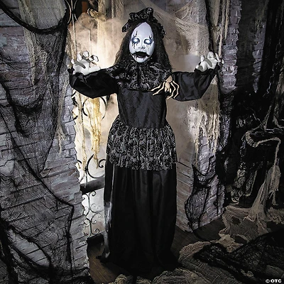 5 Ft. 2 3/4" Animated Standing Gothic Bride Halloween Decoration