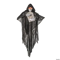 5 Ft. 2" Sonic Hanging Skeleton Reaper with Tombstone Halloween Decoration