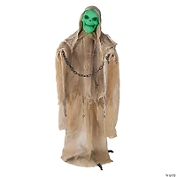 5 Ft. 5" Animated Standing Reaper with Chain Halloween Decoration
