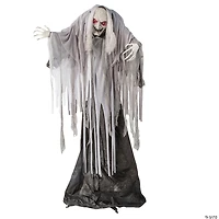 5 Ft. 5" Animated Standing Wrinkled Reaper with Hair Halloween Decoration