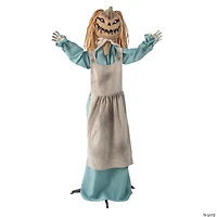 5 Ft. 6" Animated Standing Pumpkin Girl Doll Halloween Decoration