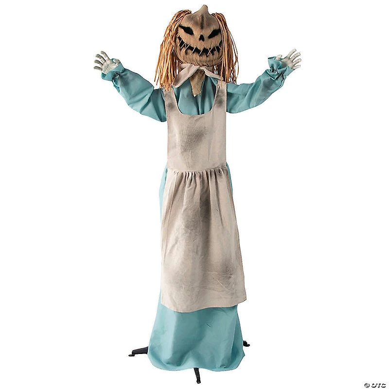 5 Ft. 6" Animated Standing Pumpkin Girl Doll Halloween Decoration