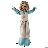 5 Ft. 6" Animated Standing Pumpkin Girl Doll Halloween Decoration