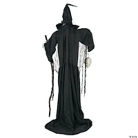 5 Ft. 6" Animated Standing Witch with Skull & Walking Stick