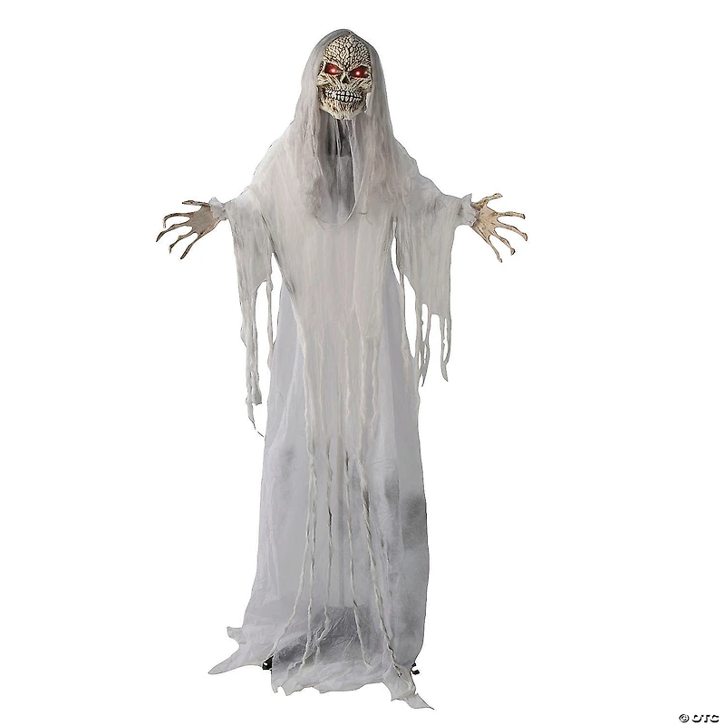 5 Ft. 6" Sonic Standing Gray Skeleton Reaper Halloween Decoration