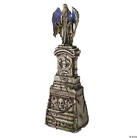 5 Ft. 7" Tombstone with Light-Up Angel & Skulls Halloween Decoration