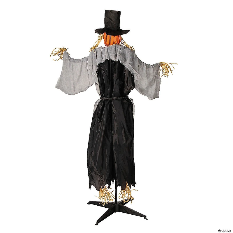 5 Ft. 8" Animated Head Turning Pumpkin Scarecrow Halloween Decoration