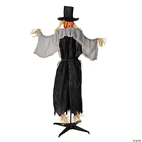5 Ft. 8" Animated Head Turning Pumpkin Scarecrow Halloween Decoration