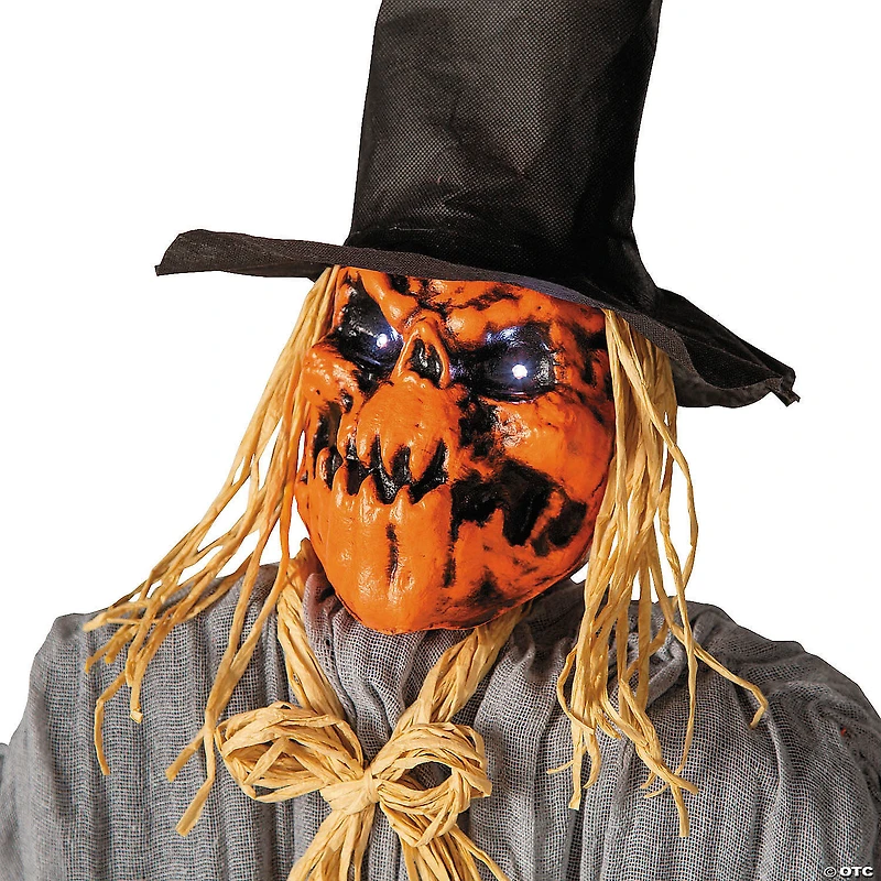 5 Ft. 8" Animated Head Turning Pumpkin Scarecrow Halloween Decoration