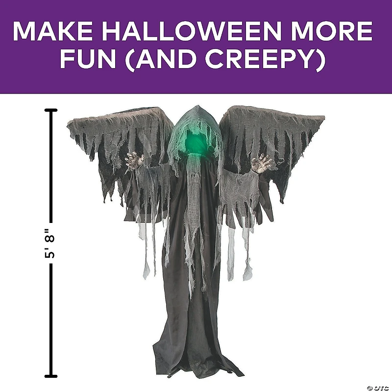 5 Ft. 8" Reaper with Animated Wings Halloween Decoration