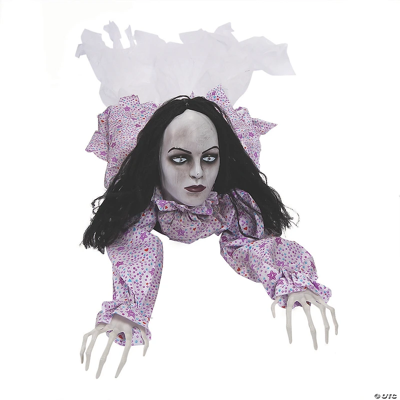 5 Ft. Animated Crawling Creepy Woman Halloween Decoration