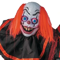 5 Ft. Animated Standing Black & Red Clown Halloween Decoration