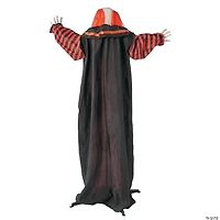 5 Ft. Animated Standing Black & Red Clown Halloween Decoration
