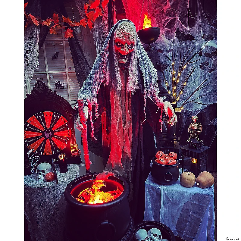 5 Ft. Animated Standing Witch Halloween Decoration