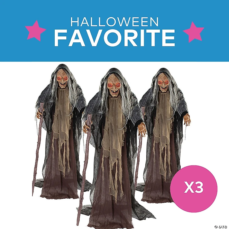 5 Ft. Bulk Animated Standing Witches Set - 3 Pc.