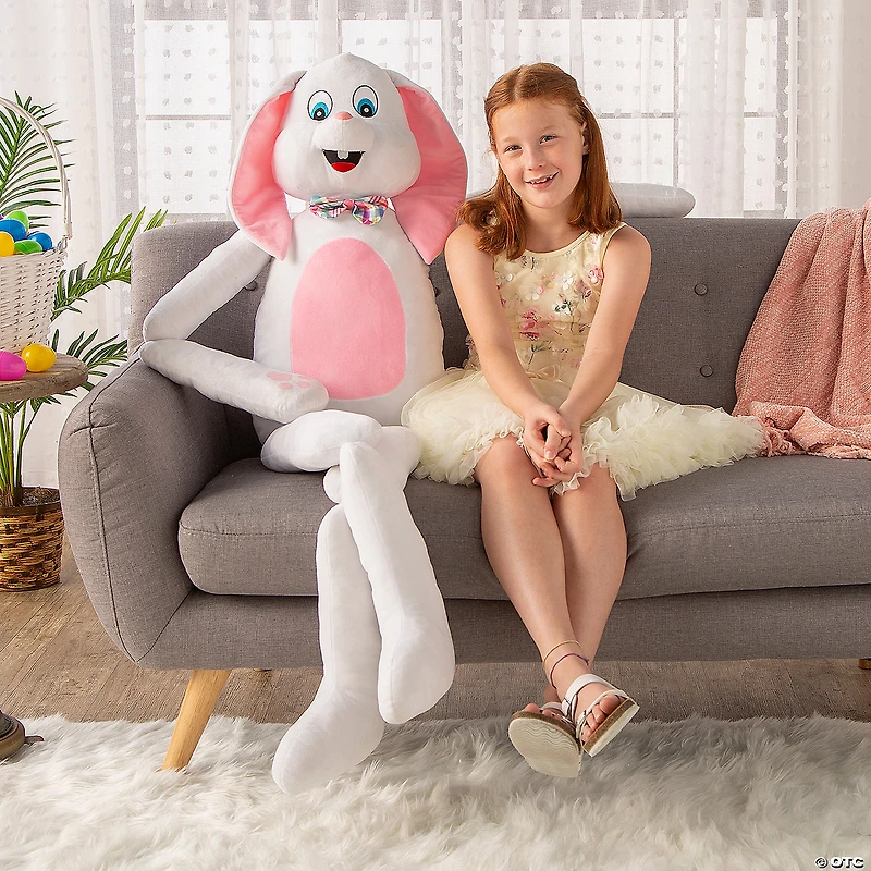 5 ft. Easter Stuffed Bunny Pillow Easter Decoration