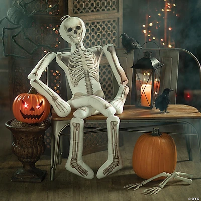 5 Ft. Halloween Stuffed Skeleton Pillow Halloween Decoration